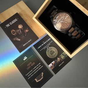 Original Grain Indonesian Ebony Men’s Watch . New.